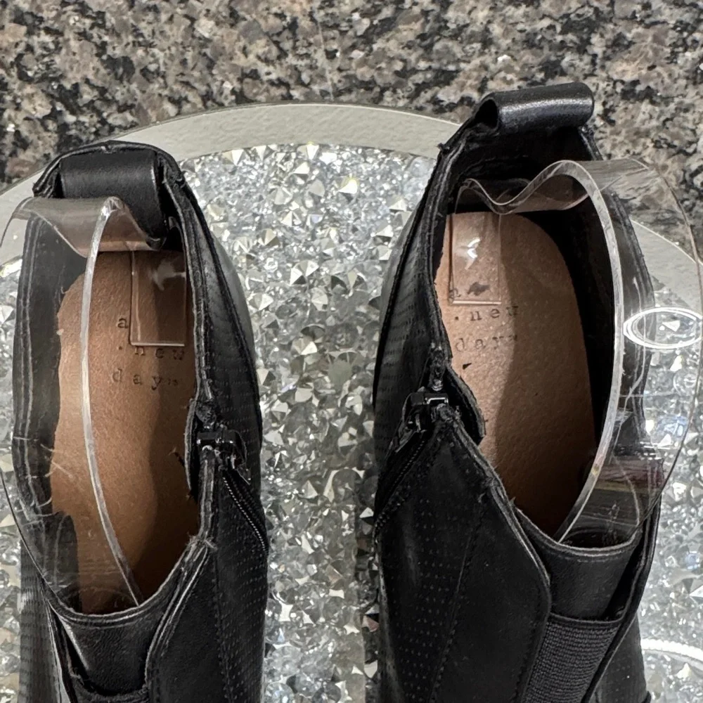 a new day Black Perforated Wedges 7.5